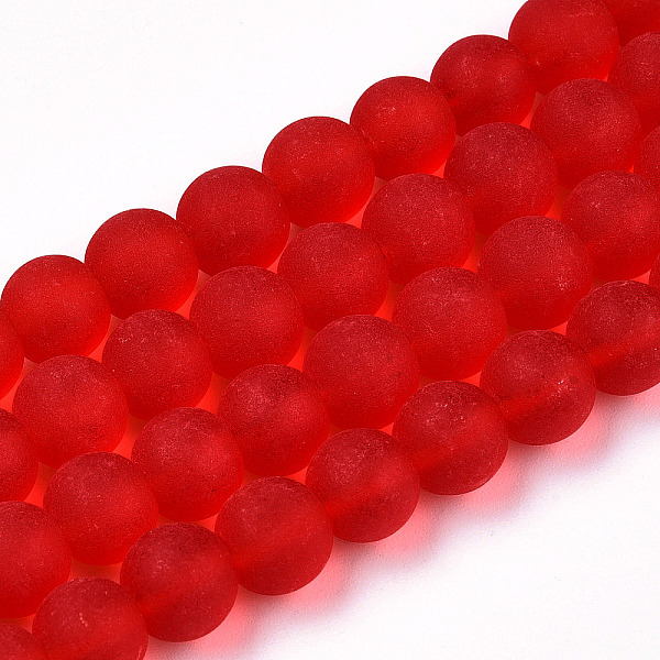 PandaHall Transparent Glass Beads Strands, Frosted, Round, Red, 8~8.5mm, Hole: 1.5mm, about 51~53pcs/strand, 14.96 inch~15.55 inch...
PandaHall Transparent Glass Beads Strands, Frosted, Round, Red, 8~8.5mm, Hole: 1.5mm, about 51~53pcs/strand, 14.96 inch~15.55 inch...