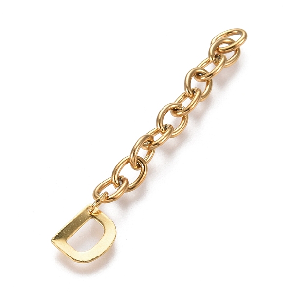 PandaHall 304 Stainless Steel Chain Extender, with Cable Chain and Letter Charms, Golden, Letter.D, 67.5mm, Link: 8x6x1.3mm, Letter D...
PandaHall 304 Stainless Steel Chain Extender, with Cable Chain and Letter Charms, Golden, Letter.D, 67.5mm, Link: 8x6x1.3mm, Letter D...