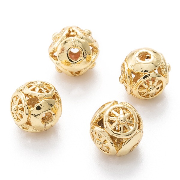 PandaHall Alloy Hollow Beads, Round with Sun, Cadmium Free & Lead Free, Real 18K Gold Plated, 8x7~8mm, Hole: 1.5~2mm Alloy Round
PandaHall Alloy Hollow Beads, Round with Sun, Cadmium Free & Lead Free, Real 18K Gold Plated, 8x7~8mm, Hole: 1.5~2mm Alloy Round
