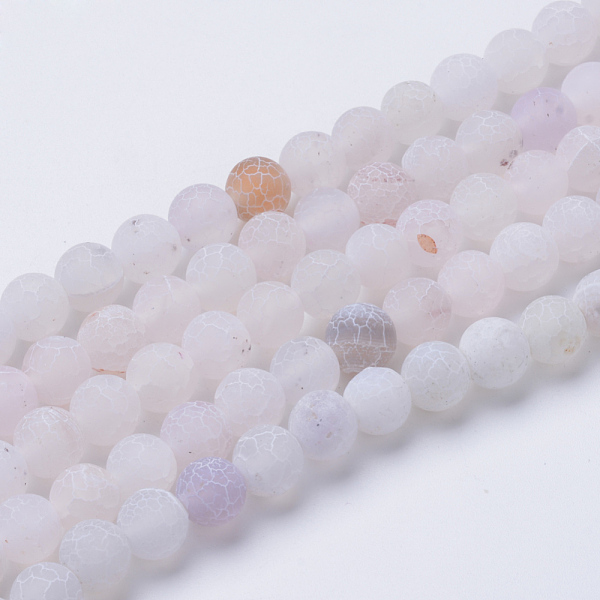 PandaHall Natural & Dyed Crackle Agate Bead Strands, Frosted Style, Round, WhiteSmoke, 8mm, Hole: 1mm, about 48pcs/strand, 14 inch Crackle..., White
PandaHall Natural & Dyed Crackle Agate Bead Strands, Frosted Style, Round, WhiteSmoke, 8mm, Hole: 1mm, about 48pcs/strand, 14 inch Crackle..., White