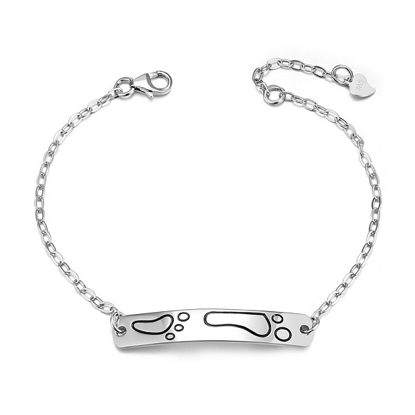 PandaHall SHEGRACE Rhodium Plated 925 Sterling Silver Bracalet, with Grade AAA Cubic Zirconia, Rectangle with Footprint, with S925 Stamp...
PandaHall SHEGRACE Rhodium Plated 925 Sterling Silver Bracalet, with Grade AAA Cubic Zirconia, Rectangle with Footprint, with S925 Stamp...