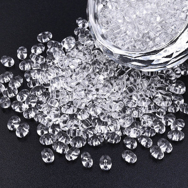 PandaHall Transparent Czech Glass Seed Beads, Colours Luster, 2-Hole, Oval, Gray, 5x3.5x2.5mm, Hole: 0.9mm, about 500g/bag Czech Glass Oval...
PandaHall Transparent Czech Glass Seed Beads, Colours Luster, 2-Hole, Oval, Gray, 5x3.5x2.5mm, Hole: 0.9mm, about 500g/bag Czech Glass Oval...
