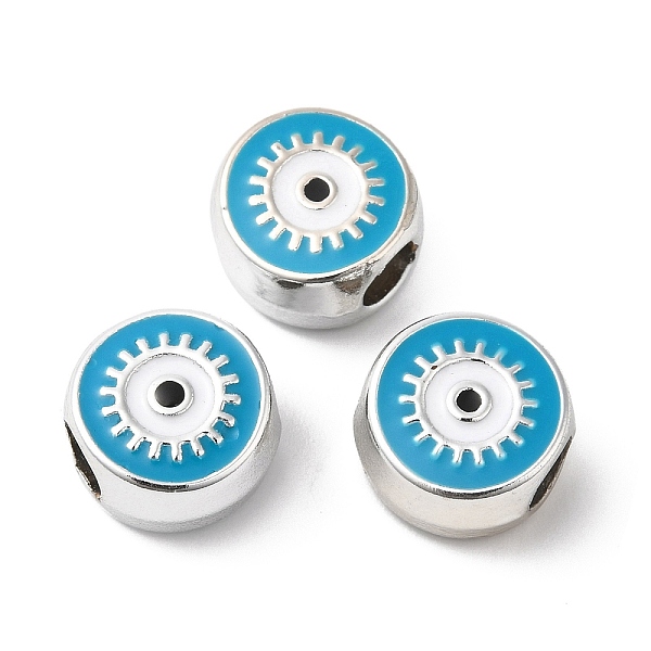 PandaHall CCB Plastic European Beads, Large Hole Beads, Flat Round with Evil Eye, Deep Sky Blue, 12x11.5x7.5mm, Hole: 4.8mm Plastic Flat...
PandaHall CCB Plastic European Beads, Large Hole Beads, Flat Round with Evil Eye, Deep Sky Blue, 12x11.5x7.5mm, Hole: 4.8mm Plastic Flat...