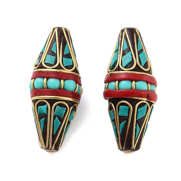 PandaHall Handmade Indonesia Beads, with Brass and Resin, Bicone, Red, 49x17mm, Hole: 1.9mm Polymer Clay Bicone Red
PandaHall Handmade Indonesia Beads, with Brass and Resin, Bicone, Red, 49x17mm, Hole: 1.9mm Polymer Clay Bicone Red