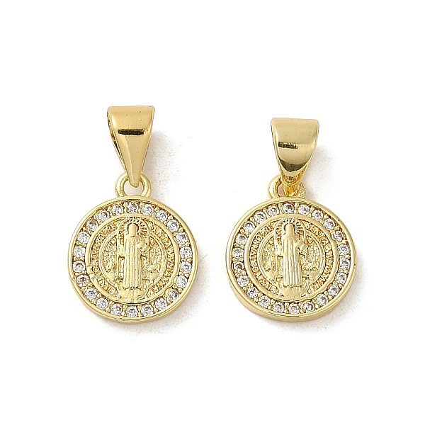 PandaHall Rack Plating Brass with Cubic Zirconia Pendant, Cadmium Free & Lead Free, Flat Round, Real 18K Gold Plated, 12x10x2mm, Hole...
PandaHall Rack Plating Brass with Cubic Zirconia Pendant, Cadmium Free & Lead Free, Flat Round, Real 18K Gold Plated, 12x10x2mm, Hole...
