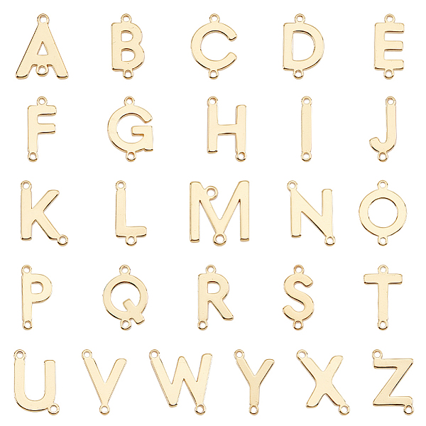 PandaHall 26Pcs 26 Styles Brass Connector Charms, Real 18K Gold Plated, Letter Links, Letter A~Z, 12~14x9.5~12.5x1.5mm, Hole: 1mm...
PandaHall 26Pcs 26 Styles Brass Connector Charms, Real 18K Gold Plated, Letter Links, Letter A~Z, 12~14x9.5~12.5x1.5mm, Hole: 1mm...