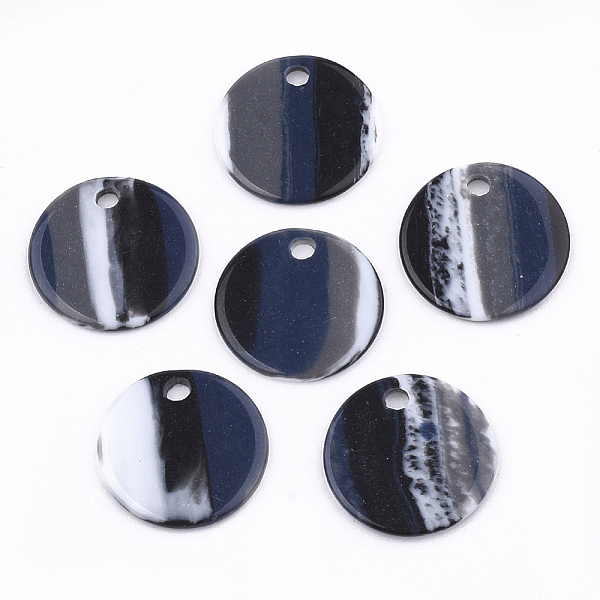 PandaHall Resin Pendants, Flat Round, Stripe Pattern, Black, 15x1~1.5mm, Hole: 1.8mm Resin Flat Round Black
PandaHall Resin Pendants, Flat Round, Stripe Pattern, Black, 15x1~1.5mm, Hole: 1.8mm Resin Flat Round Black
