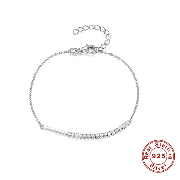 PandaHall Rhodium Platedv 925 Sterling Silver Link Bracelet, with Cubic Zirconia Tennis Chains, with S925 Stamp, Platinum, 6-3/4 inch(17cm)...
PandaHall Rhodium Platedv 925 Sterling Silver Link Bracelet, with Cubic Zirconia Tennis Chains, with S925 Stamp, Platinum, 6-3/4 inch(17cm)...