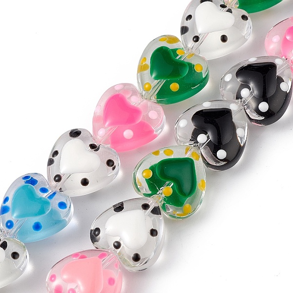 PandaHall Handmade Lampwork Beads Strands, with Enamel, Heart, Mixed Color, 12x12.5x7mm, Hole: 1mm, about 30pcs/strand, 13.39 inch(34cm)..., Multicolor
PandaHall Handmade Lampwork Beads Strands, with Enamel, Heart, Mixed Color, 12x12.5x7mm, Hole: 1mm, about 30pcs/strand, 13.39 inch(34cm)..., Multicolor