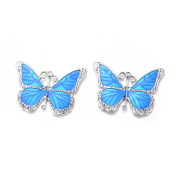 PandaHall Alloy Enamel Big Pendants, Butterfly, Antique Silver, Deep Sky Blue, 64x86x3mm, Hole: 3.5mm and 2.5mm Alloy+Enamel Butterfly
PandaHall Alloy Enamel Big Pendants, Butterfly, Antique Silver, Deep Sky Blue, 64x86x3mm, Hole: 3.5mm and 2.5mm Alloy+Enamel Butterfly