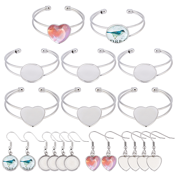 PandaHall SUPERFINDINGS DIY Heart Bangle & Earring Making Finding Kit, Including Iron & 304 Stainless Steel Earring Hooks, Earring Settings...
PandaHall SUPERFINDINGS DIY Heart Bangle & Earring Making Finding Kit, Including Iron & 304 Stainless Steel Earring Hooks, Earring Settings...
