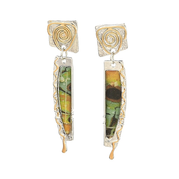 PandaHall Square & Rectangle Epoxy Dangle Stud Earrings, Zinc Alloy Long Drop Earrings for Women, Golden, 54x9mm Alloy Rectangle
PandaHall Square & Rectangle Epoxy Dangle Stud Earrings, Zinc Alloy Long Drop Earrings for Women, Golden, 54x9mm Alloy Rectangle