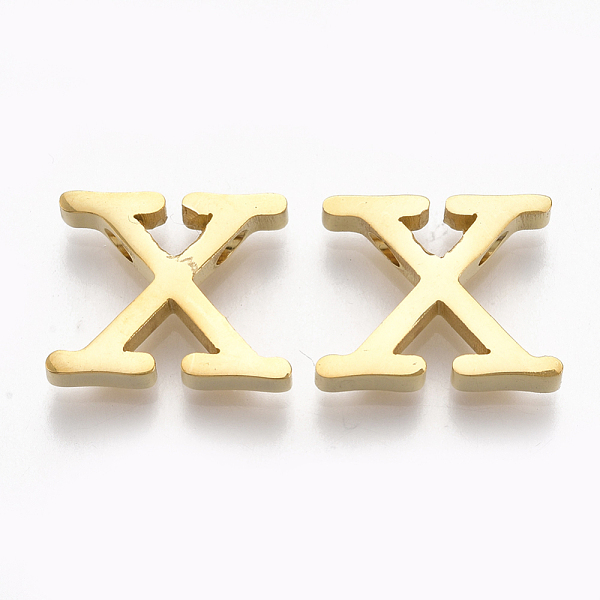 PandaHall 304 Stainless Steel Pendants, Golden, Letter, Letter.X, 11.5x15x3mm, Hole: 1.8mm 304 Stainless Steel Letter X
PandaHall 304 Stainless Steel Pendants, Golden, Letter, Letter.X, 11.5x15x3mm, Hole: 1.8mm 304 Stainless Steel Letter X