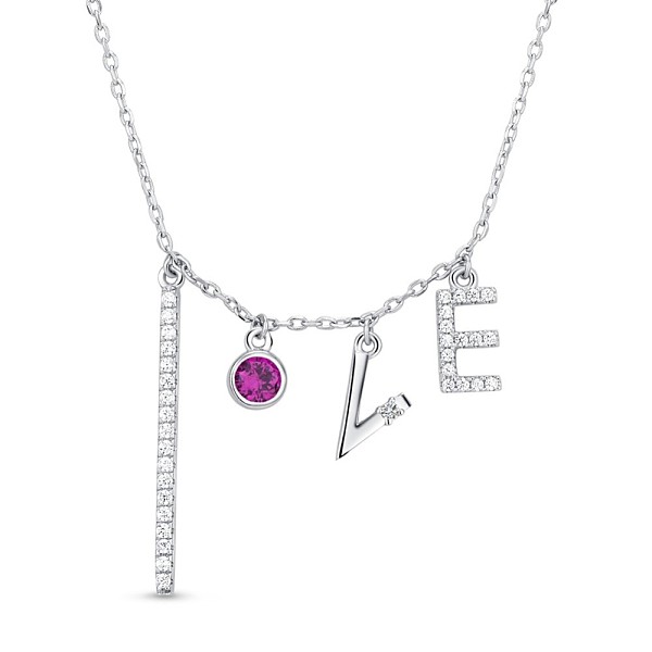 PandaHall TINYSAND Word Love 925 Sterling Silver Cubic Zirconia Letter Pendant Necklaces, Silver, 16.2 inch Cubic Zirconia Silver
PandaHall TINYSAND Word Love 925 Sterling Silver Cubic Zirconia Letter Pendant Necklaces, Silver, 16.2 inch Cubic Zirconia Silver