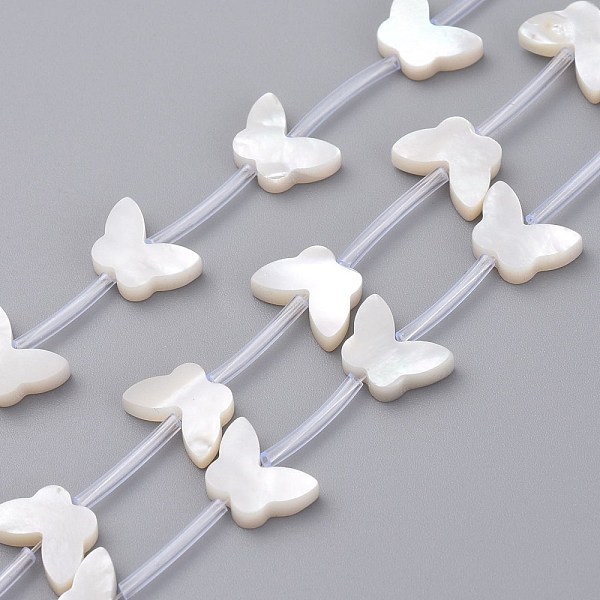 PandaHall Natural White Shell Mother of Pearl Shell Beads, Butterfly, 7x10x2mm, Hole: 0.5mm White Shell Butterfly White
PandaHall Natural White Shell Mother of Pearl Shell Beads, Butterfly, 7x10x2mm, Hole: 0.5mm White Shell Butterfly White