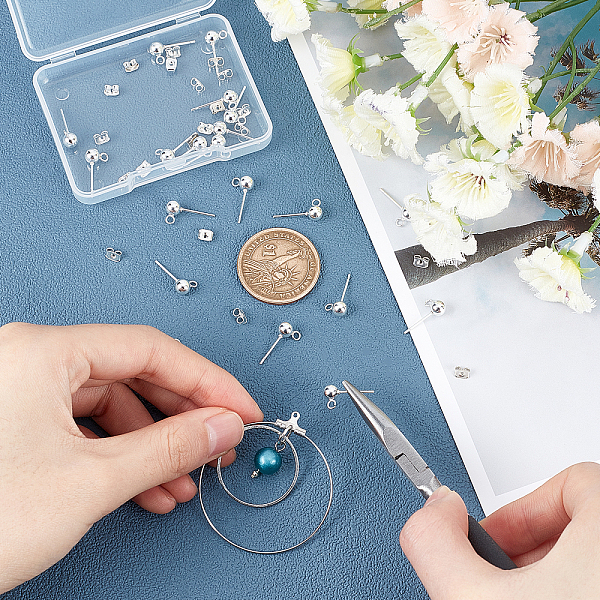PandaHall UNICRAFTALE 20pcs 5mm Silver Ball Stud Earrings Stainless Steel Earring Post Ear Stud with Earring Backs Earring Findings for DIY...
PandaHall UNICRAFTALE 20pcs 5mm Silver Ball Stud Earrings Stainless Steel Earring Post Ear Stud with Earring Backs Earring Findings for DIY...