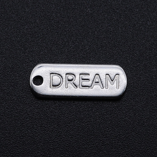 PandaHall 201 Stainless Steel Pendants, Inspirational Message Pendants, Oval with Word DREAM, Stainless Steel Color, 16x6x1mm, Hole: 1.2mm...
PandaHall 201 Stainless Steel Pendants, Inspirational Message Pendants, Oval with Word DREAM, Stainless Steel Color, 16x6x1mm, Hole: 1.2mm...