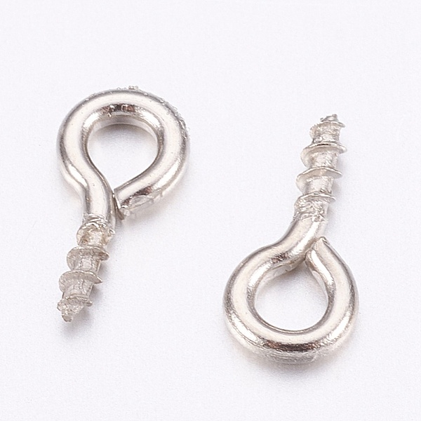 PandaHall Iron Screw Eye Pin Peg Bails, For Half Drilled Beads, Platinum, 8x4x1mm, Hole: 2mm Iron
PandaHall Iron Screw Eye Pin Peg Bails, For Half Drilled Beads, Platinum, 8x4x1mm, Hole: 2mm Iron