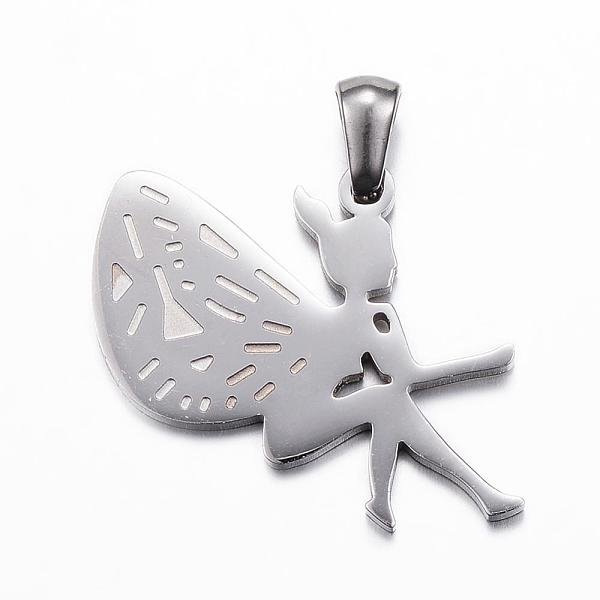 PandaHall 304 Stainless Steel Pendants, Fairy, Stainless Steel Color, 28x21x1.5mm, Hole: 3x5mm 304 Stainless Steel Angel & Fairy
PandaHall 304 Stainless Steel Pendants, Fairy, Stainless Steel Color, 28x21x1.5mm, Hole: 3x5mm 304 Stainless Steel Angel & Fairy