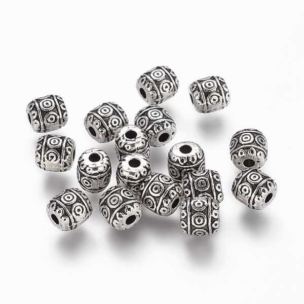 PandaHall Tibetan Style Alloy Beads, Cadmium Free & Nickel Free & Lead Free, Barrel, Antique Silver, 6x6mm, Hole: 1.6mm Alloy Barrel
PandaHall Tibetan Style Alloy Beads, Cadmium Free & Nickel Free & Lead Free, Barrel, Antique Silver, 6x6mm, Hole: 1.6mm Alloy Barrel
