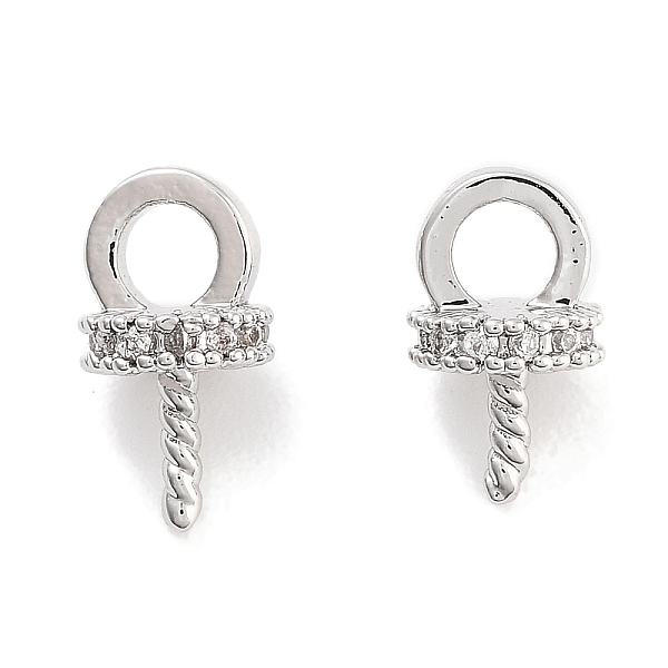PandaHall Brass Clear Cubic Zirconia Peg Bails, Platinum, 9mm, Hole: 2.5mm, Pin: 1mm Brass+Cubic Zirconia Clear
PandaHall Brass Clear Cubic Zirconia Peg Bails, Platinum, 9mm, Hole: 2.5mm, Pin: 1mm Brass+Cubic Zirconia Clear