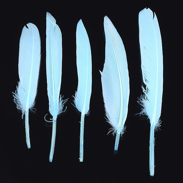 PandaHall Goose Feather Costume Accessories, Dyed, Cyan, 105~157x16~22mm, about 500pcs/bag Feather Feather Cyan
PandaHall Goose Feather Costume Accessories, Dyed, Cyan, 105~157x16~22mm, about 500pcs/bag Feather Feather Cyan