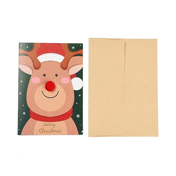 PandaHall Rectangle Paper Greeting Card, with Envelope, Christmas Day Invitation Card, Deer, 150x105x1.5mm Paper Deer Black
PandaHall Rectangle Paper Greeting Card, with Envelope, Christmas Day Invitation Card, Deer, 150x105x1.5mm Paper Deer Black