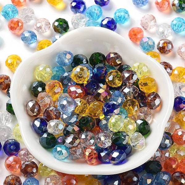 PandaHall Glass Beads, Faceted, Rondelle, Mixed Color, 8x6mm, Hole: 1mm, about 1210pcs/500g Glass Rondelle Multicolor
PandaHall Glass Beads, Faceted, Rondelle, Mixed Color, 8x6mm, Hole: 1mm, about 1210pcs/500g Glass Rondelle Multicolor