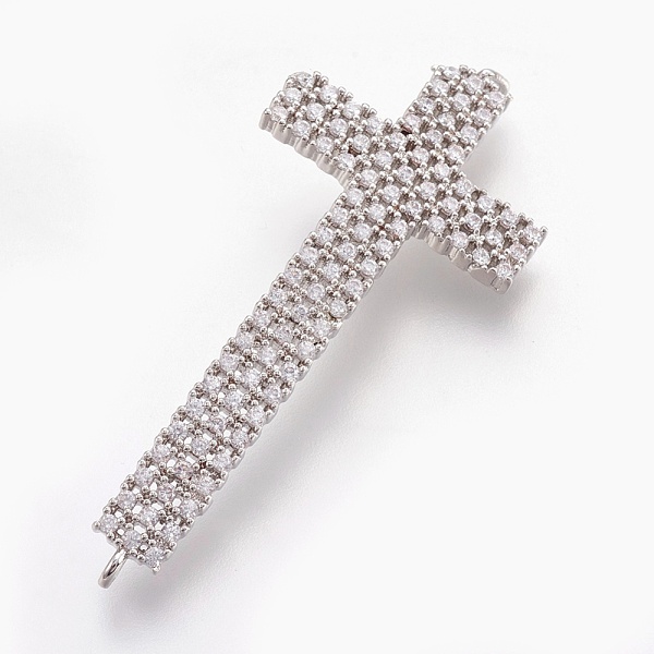PandaHall Brass Micro Pave Cubic Zirconia Links, Long-Lasting Plated, Sideways Cross, Lead Free & Nickel Free & Cadmium Free, Clear, Real...
PandaHall Brass Micro Pave Cubic Zirconia Links, Long-Lasting Plated, Sideways Cross, Lead Free & Nickel Free & Cadmium Free, Clear, Real...