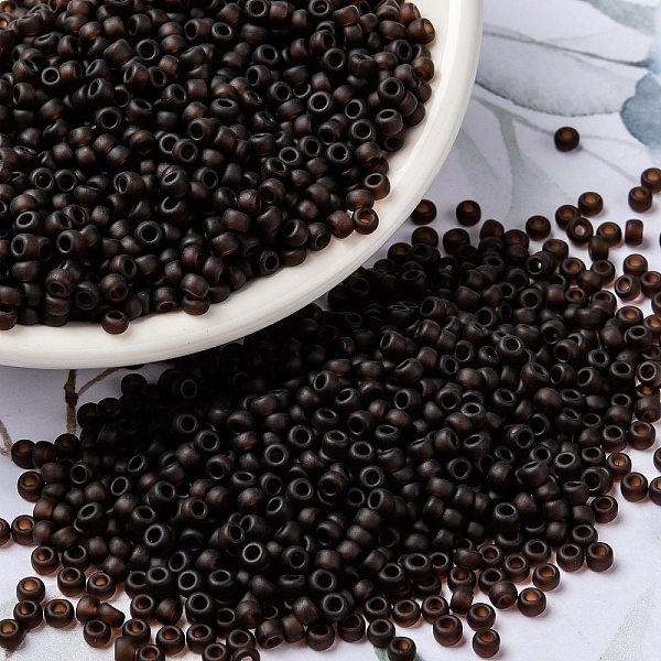 PandaHall MIYUKI Round Rocailles Beads, Japanese Seed Beads, 8/0, (RR135F) Matte Transparent Root Beer, 8/0, 3mm, Hole: 1mm, about..., Brown
PandaHall MIYUKI Round Rocailles Beads, Japanese Seed Beads, 8/0, (RR135F) Matte Transparent Root Beer, 8/0, 3mm, Hole: 1mm, about..., Brown