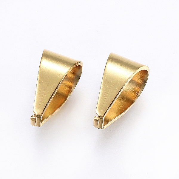 PandaHall 201 Stainless Steel Snap on Bails, Golden, 17x13x9mm, 15x11mm Inner Diameter 201 Stainless Steel
PandaHall 201 Stainless Steel Snap on Bails, Golden, 17x13x9mm, 15x11mm Inner Diameter 201 Stainless Steel