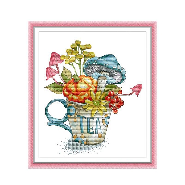 PandaHall Teacup with Flower Pattern DIY Cross Stitch Beginner Kits, Stamped Cross Stitch Kit, Including 11CT Printed Cotton Fabric..., Multicolor
PandaHall Teacup with Flower Pattern DIY Cross Stitch Beginner Kits, Stamped Cross Stitch Kit, Including 11CT Printed Cotton Fabric..., Multicolor
