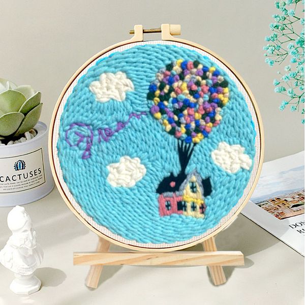 PandaHall DIY Punch Needle Kits, Hot Air Balloon Pattern, for DIY Craft Stitching, 27x27x0.1cm Metal Multicolor
PandaHall DIY Punch Needle Kits, Hot Air Balloon Pattern, for DIY Craft Stitching, 27x27x0.1cm Metal Multicolor