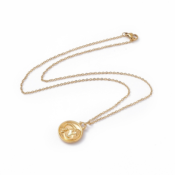PandaHall Ion Plating(IP) 304 Stainless Steel Pendant Necklace for Men Women, Constellation Theme, Golden, Virgo, 17.72 inch(45cm) 304...
PandaHall Ion Plating(IP) 304 Stainless Steel Pendant Necklace for Men Women, Constellation Theme, Golden, Virgo, 17.72 inch(45cm) 304...