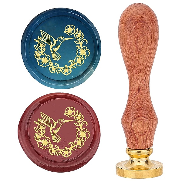 PandaHall Brass Wax Seal Stamp with Rosewood Handle, for DIY Scrapbooking, Hummingbird Pattern, 25mm Brass Bird
PandaHall Brass Wax Seal Stamp with Rosewood Handle, for DIY Scrapbooking, Hummingbird Pattern, 25mm Brass Bird