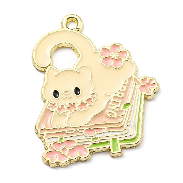 PandaHall Zinc Alloy Enamel Pendants, Light Gold, Cat Charm, Book, 29.5x24.5x1.5mm, Hole: 1.6mm Alloy+Enamel Book Multicolor
PandaHall Zinc Alloy Enamel Pendants, Light Gold, Cat Charm, Book, 29.5x24.5x1.5mm, Hole: 1.6mm Alloy+Enamel Book Multicolor