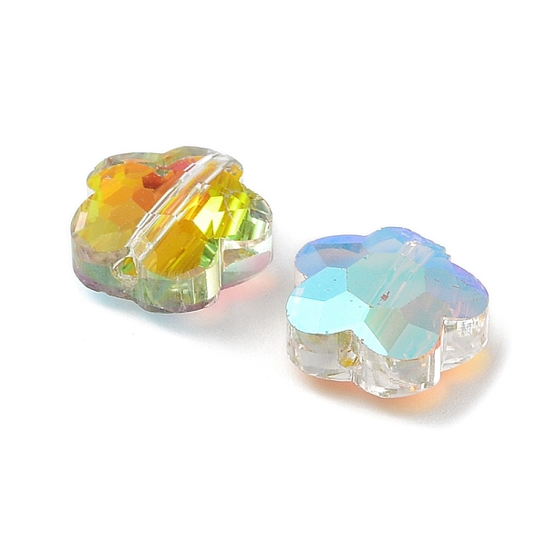 PandaHall Transparent Electroplate Glass Beads, AB Color, Faceted Flower, Colorful, 9.5x10x5mm, Hole: 1.2mm Glass Flower
PandaHall Transparent Electroplate Glass Beads, AB Color, Faceted Flower, Colorful, 9.5x10x5mm, Hole: 1.2mm Glass Flower