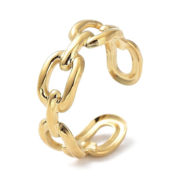 PandaHall 304 Stainless Steel Finger Rings, Polished, Cable Chain Style Cuff Rings for Women, Real 18K Gold Plated, 6.5mm, Inner Diameter...
PandaHall 304 Stainless Steel Finger Rings, Polished, Cable Chain Style Cuff Rings for Women, Real 18K Gold Plated, 6.5mm, Inner Diameter...