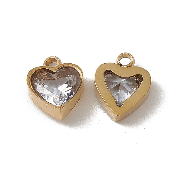 PandaHall Vacuum Plating 201 Stainless Steel Charms, Clear Glass Heart, Real 18K Gold Plated, 9x7.5x3mm, Hole: 1.5mm Stainless Steel+Glass...
PandaHall Vacuum Plating 201 Stainless Steel Charms, Clear Glass Heart, Real 18K Gold Plated, 9x7.5x3mm, Hole: 1.5mm Stainless Steel+Glass...
