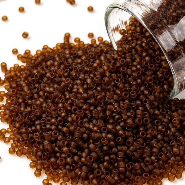 PandaHall TOHO Round Seed Beads, Japanese Seed Beads, (941F) Smoke Topaz Transparent Matte, 15/0, 1.5mm, Hole: 0.7mm, about 3000pcs/bottle..., Brown
PandaHall TOHO Round Seed Beads, Japanese Seed Beads, (941F) Smoke Topaz Transparent Matte, 15/0, 1.5mm, Hole: 0.7mm, about 3000pcs/bottle..., Brown
