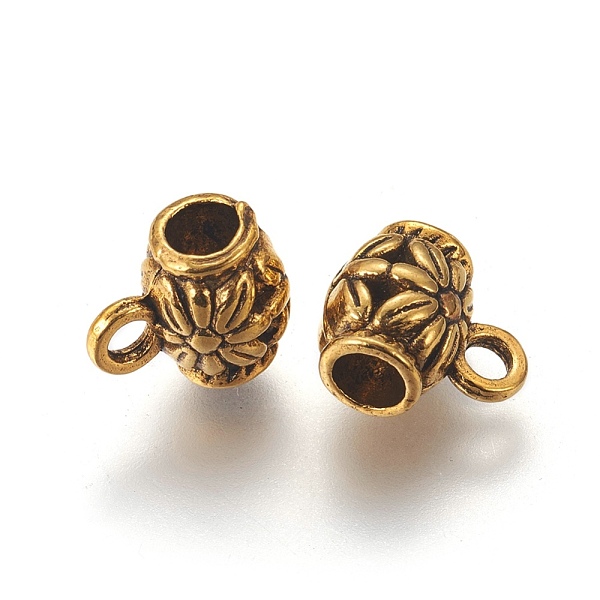 PandaHall Tibetan Silver Tube Bails, Loop Bails, Bail Beads, Lead Free & Cadmium Free & Nickel Free, Antique Golden, Size: about Beads: 9mm...
PandaHall Tibetan Silver Tube Bails, Loop Bails, Bail Beads, Lead Free & Cadmium Free & Nickel Free, Antique Golden, Size: about Beads: 9mm...