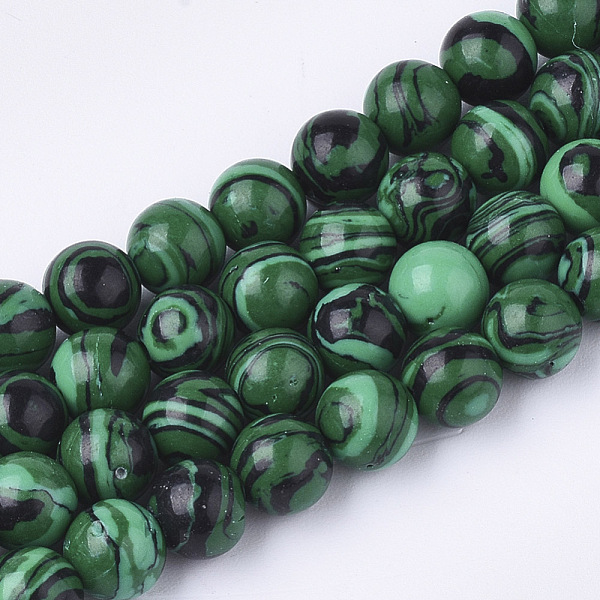 PandaHall Synthetic Malachite Beads Strands, Round, 6mm, Hole: 1mm, about 66~67pcs/strand, 15.5 inch Malachite Round
PandaHall Synthetic Malachite Beads Strands, Round, 6mm, Hole: 1mm, about 66~67pcs/strand, 15.5 inch Malachite Round
