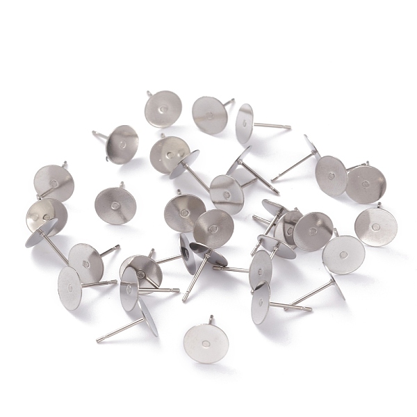 PandaHall 304 Stainless Steel Stud Earring Findings, with Flat Pad Earring Post, Flat Round, Stainless Steel Color, 8x0.4mm, Pin: 0.7mm 304...
PandaHall 304 Stainless Steel Stud Earring Findings, with Flat Pad Earring Post, Flat Round, Stainless Steel Color, 8x0.4mm, Pin: 0.7mm 304...