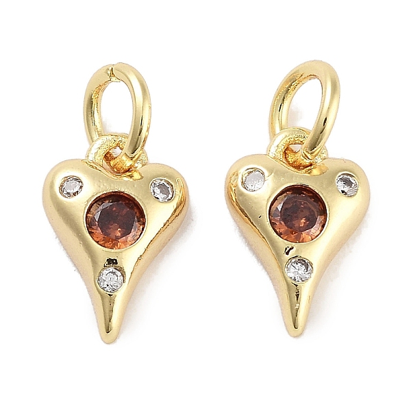 PandaHall Brass Micro Pave Cubic Zirconia Charms, with Jump Ring, Heart, Real 18K Gold Plated, Chocolate, 10x6.5x2.5mm, Hole: 3mm..., Brown
PandaHall Brass Micro Pave Cubic Zirconia Charms, with Jump Ring, Heart, Real 18K Gold Plated, Chocolate, 10x6.5x2.5mm, Hole: 3mm..., Brown