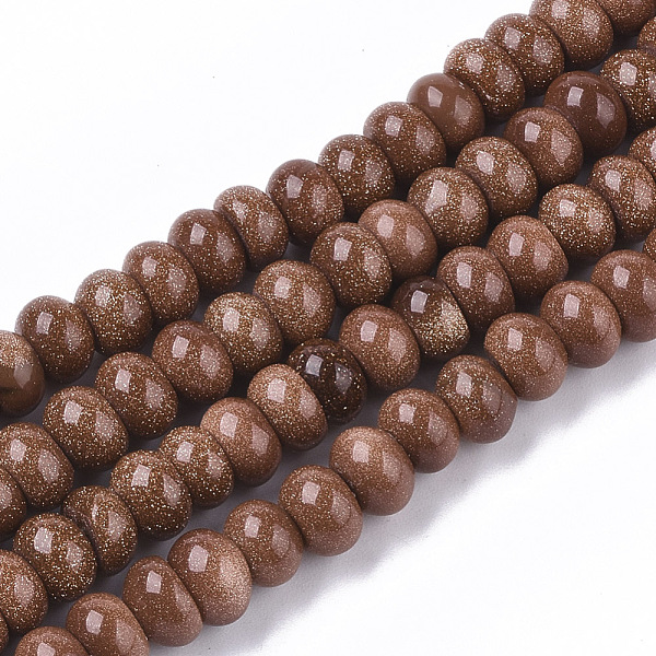 PandaHall Synthetic Goldstone Beads Strands, Rondelle, 6x4~5mm, Hole: 0.6mm, about 96~102pcs/strand, 15.75 inch(40 cm) Goldstone Rondelle
PandaHall Synthetic Goldstone Beads Strands, Rondelle, 6x4~5mm, Hole: 0.6mm, about 96~102pcs/strand, 15.75 inch(40 cm) Goldstone Rondelle