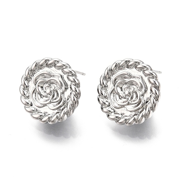 PandaHall Flat Round with Flower Pattern Brass Stud Earring Findings, with Vertical Loops, Nickel Free, Real Platinum Plated, 18mm, Hole...
PandaHall Flat Round with Flower Pattern Brass Stud Earring Findings, with Vertical Loops, Nickel Free, Real Platinum Plated, 18mm, Hole...