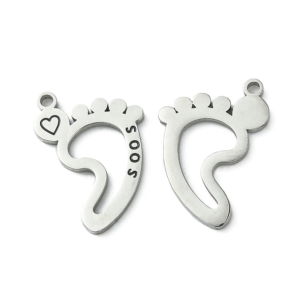 PandaHall 304 Stainless Steel Manual Polishing Pendants, with Enamel, Footprint with Word Soos Charm, Stainless Steel Color, 21x15x1.5mm..., Black
PandaHall 304 Stainless Steel Manual Polishing Pendants, with Enamel, Footprint with Word Soos Charm, Stainless Steel Color, 21x15x1.5mm..., Black