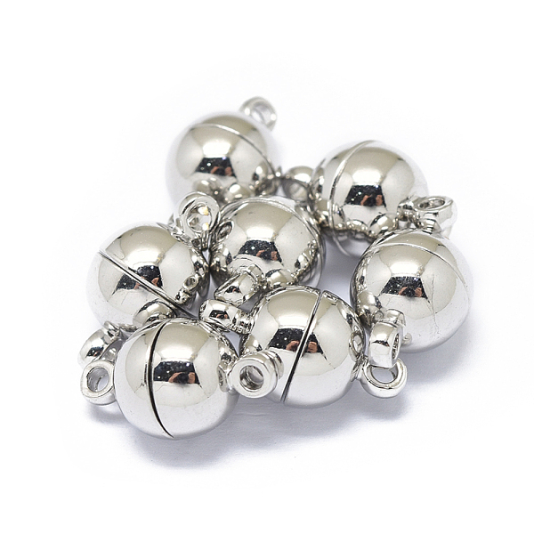PandaHall Rack Plating Brass Magnetic Clasps, N45 Grade Strong Magnet, Long-Lasting Plated, Round, Platinum, 14.5x8mm, Hole: 1.6mm Brass...
PandaHall Rack Plating Brass Magnetic Clasps, N45 Grade Strong Magnet, Long-Lasting Plated, Round, Platinum, 14.5x8mm, Hole: 1.6mm Brass...