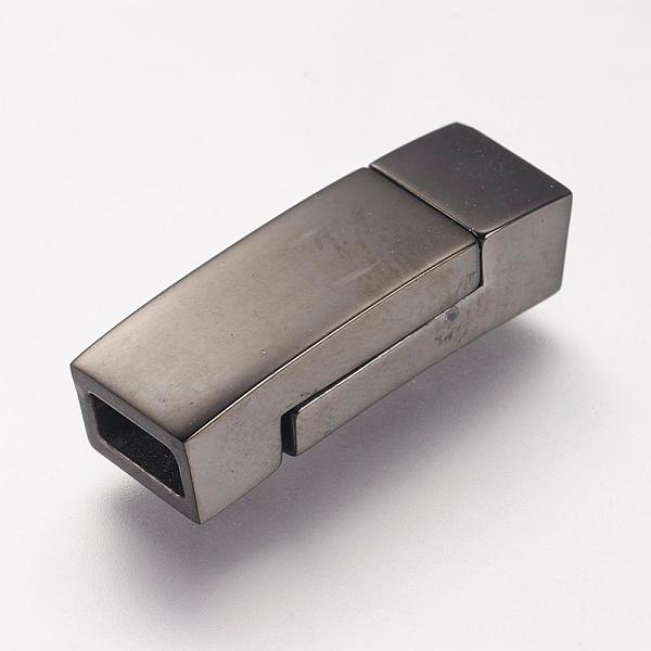 PandaHall 304 Stainless Steel Magnetic Clasps with Glue-in Ends, Rectangle, Gunmetal, 24x8x6mm, Hole: 3X6mm 304 Stainless Steel Rectangle
PandaHall 304 Stainless Steel Magnetic Clasps with Glue-in Ends, Rectangle, Gunmetal, 24x8x6mm, Hole: 3X6mm 304 Stainless Steel Rectangle