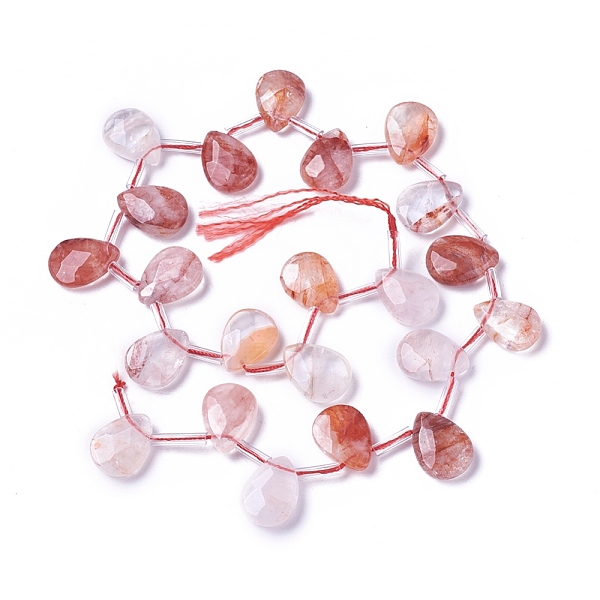 PandaHall Natural Hematoid Quartz Beads Strands, Top Drilled Beads, Ferruginous Quartz, Faceted, Teardrop, 18~19x13~14x5~7mm, Hole: 1mm...
PandaHall Natural Hematoid Quartz Beads Strands, Top Drilled Beads, Ferruginous Quartz, Faceted, Teardrop, 18~19x13~14x5~7mm, Hole: 1mm...